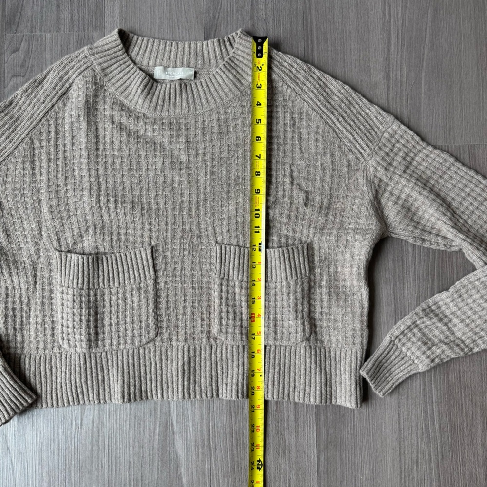 Everlane Belgian-Waffle Pocket Pullover in ReCashmere, XS - Picture 5 of 6